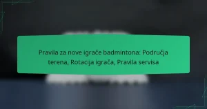 Pravila za nove igrače badmintona: Područja terena, Rotacija igrača, Pravila servisa