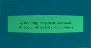 Vještine rallyja: Dosljednost, Raznolikost udaraca, Izgradnja izdržljivosti za početnike